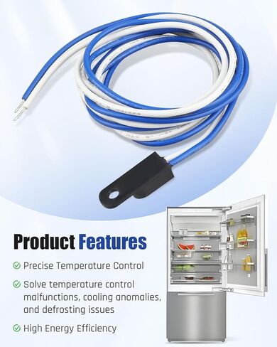 2 قطعة TH4150 ثرمستور الثلاجة مناسب لاستبدال الفريزر تحت الصفر 204150 4204150S 3014350، استبدال مستشعر درجة حرارة الثلاجة in Kuwait