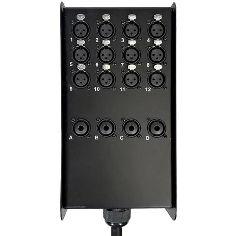 الصوت الزلزالي - SAJLP-12x4x25-12 قناة 25 قدم XLR كابل ثعبان ذو لوحة دوائر منخفضة مع إرجاع TRS للصوت الحي والتسجيل والمسرح والاستوديو in Saudi Arabia