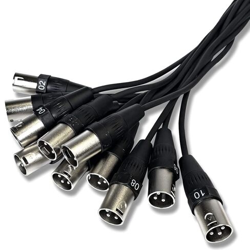 الصوت الزلزالي - SAJLP-12x4x25-12 قناة 25 قدم XLR كابل ثعبان ذو لوحة دوائر منخفضة مع إرجاع TRS للصوت الحي والتسجيل والمسرح والاستوديو in Saudi Arabia