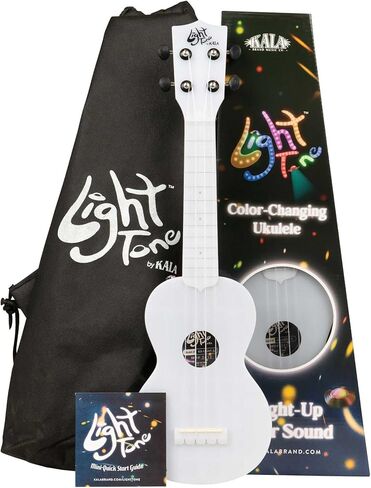 Kala Light Tone™ Color-Changing Light-Up Soprano Ukulele – LED Ukulele with 10 Light Modes, USB-C Rechargeable, ABS Body, Aquila Strings, Beginner-Friendly Ukulele in Kuwait