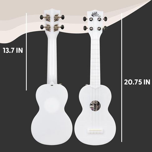 Kala Light Tone™ Color-Changing Light-Up Soprano Ukulele – LED Ukulele with 10 Light Modes, USB-C Rechargeable, ABS Body, Aquila Strings, Beginner-Friendly Ukulele in Kuwait
