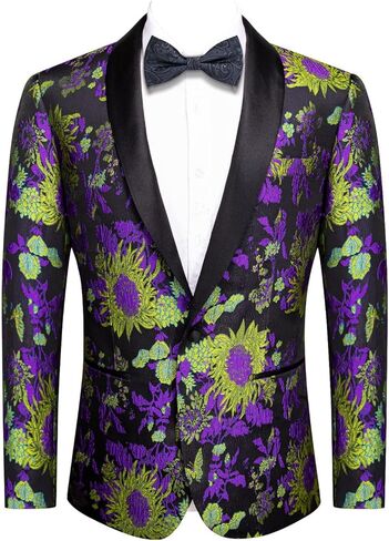 Hi-Tie Men's Gold and White Tuxedo Blazer Button Up Notch Collar Designer Woven Slim Fit Suit Dress Party Prom in Saudi Arabia
