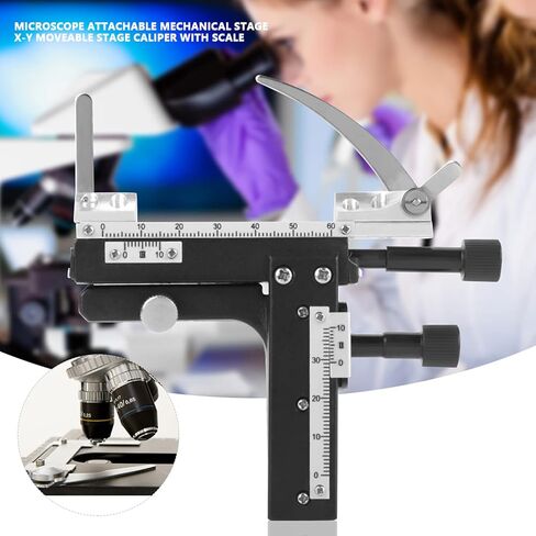Dioche Microscope Attachable Mechanical Stage – XY Moveable Stage with Precision Scale, Durable Plastic & Metal Construction for Seamless Specimen Navigation in Saudi Arabia
