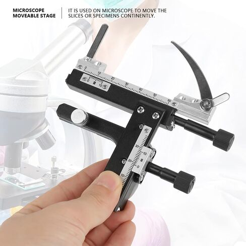 Dioche Microscope Attachable Mechanical Stage – XY Moveable Stage with Precision Scale, Durable Plastic & Metal Construction for Seamless Specimen Navigation in Saudi Arabia