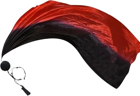 Silk Veil Poi | Gorgeous Dance Flags with Swing Balls | Belly Dance Veil Poi, Gorgeous Gradient Colors Worship Flags for Church, Stage, Belly in Saudi Arabia