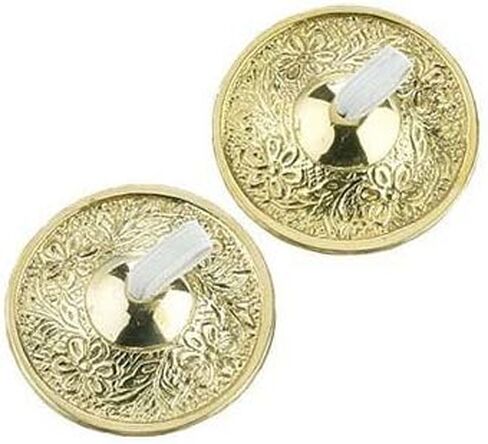 Brass Belly Dance Zills Embossed 2.25"d in Saudi Arabia