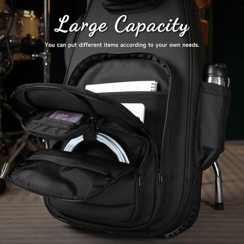 حقيبة جيتار FOOLS Bass مع عجلات قابلة للإزالة، قفل TSA، حقيبة ظهر مبطنة سميكة مقاومة للماء للسفر in Kuwait