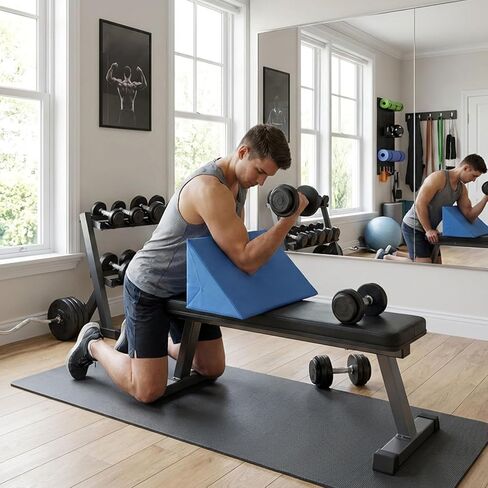 Preacher Pad - Curl Barbell Bench Cushion,Biceps Training Tool - for Home Gym Workout Fitness Arm Bicep Tricep Forearm in Saudi Arabia