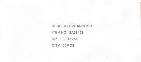 Red Head Dynabolt 1-7/8-Inch Sleeve Anchor hex nut 3/8" (50 per Box) in Saudi Arabia