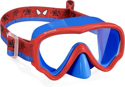 Vvinca Kids Swim Goggles with Nose Cover & Fabric Strap - Anti-Fog/UV Waterproof Swimming Goggles for Boys Girls 3-15 in Kuwait