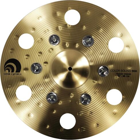 18 بوصة تأثيرات Crash Cymbal مع Jingles، صنج طبل من سبائك البرونز الذهبي الاحترافي، صوت تافه مع لمسات جرس الأزيز، تصميم مثقوب لمجموعة الطبول والإيقاع in Kuwait