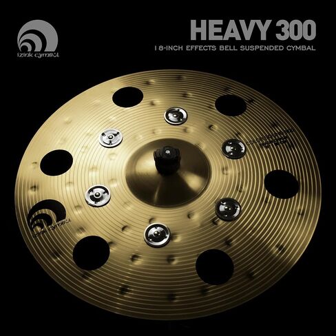 18 بوصة تأثيرات Crash Cymbal مع Jingles، صنج طبل من سبائك البرونز الذهبي الاحترافي، صوت تافه مع لمسات جرس الأزيز، تصميم مثقوب لمجموعة الطبول والإيقاع in Kuwait