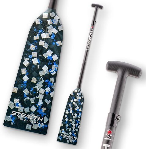 Hornet Watersports Dragon Boat Paddle - Stealth Blue - Adjustable Carbon Fiber Dragon Boat Paddle in Kuwait