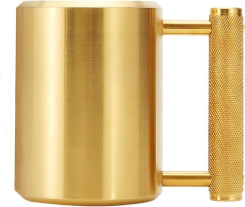 Heavy Mug 18LB/10OZ, 304 Stainless Steel Dumbbell Coffee Mug, Heavy Coffee Mug, Dumbbell Cups, Weighted Mug for Fitness Training, Dumbbell Hand Weight, Gold in Saudi Arabia