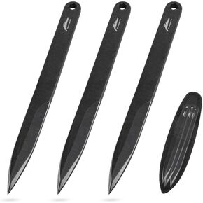 مجموعة أدوات الرمي المكونة من 3 قطع من Throwing Life، مجموعة أدوات تدريب صلبة من الفولاذ المقاوم للصدأ مقاس 9.06 بوصة (23 سم)، بسمك 6.7 مم، تصميم متوازن لممارسة الهدف والتدريب على المهارات في الهواء الطلق، لمسة نهائية سوداء مصقولة بالحجر in Kuwait