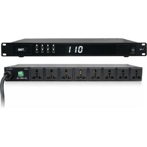 QST QP-1 1U Rackmount 8-Channel Power Sequencer Conditioner for Pro Audio, Home Theater, IT & Network Racks, Surge Protection, and 8 AC Outlets 3000w 120-240v in Saudi Arabia