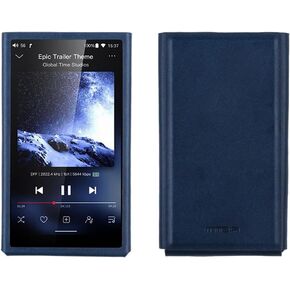 حافظة من جلد البولي يوريثان مصنوعة يدويًا من MITER لجهاز FiiO M21 - جلد PU الإيطالي الفاخر، حماية للإطار الفولاذي، صنع في كوريا (أسود فاتح) in Kuwait