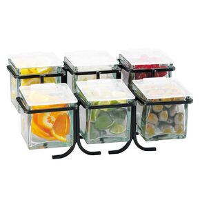 كال-ميل 1809-39 6 مرطبانات زجاجية، ارتفاع 7 بوصة، عرض 14 بوصة، طول 9 بوصة، حديد، فضي in Kuwait