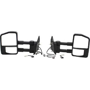 Towing Mirror Right Side | Manual Adjust | Manual Folding | Non-Heated | Textured | Compatible With Ford F250 / F350 / F550 / F450 Super Duty 1999-2007 / Excursion 2000-2005 Double-Swing Type in Kuwait