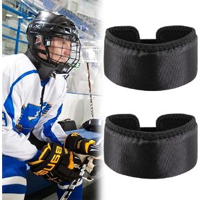 حارس الرقبة للهوكي الشتوي للشباب، معدات حماية الرقبة المقاومة للقطع للرجال والنساء، معدات حماية هوكي الجليد، تمنع بشكل فعال التمزق والقطع، أسود (للصغار) in Kuwait