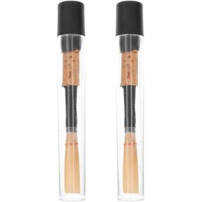 2 قطعة من قصب المزمار الطبيعي ملحقات الآلات المصنوعة يدويًا مع الأسلاك النحاسية للاعبي آلات النفخ الخشبية استبدال القصب لأداء المزمار in Kuwait