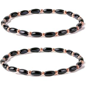 خلخال علاج مغناطيسي نحاسي للنساء والرجال، خلخال نحاسي مغناطيسي، هدية عيد الفصح للحبيب، أفضل الأصدقاء، رئيس، Pulsera De Cobre Para Mujer للآباء 2 حزمة in Kuwait