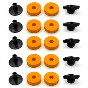 مجموعة ملحقات الطبل الصنج - حزمة أجهزة الطبل مع اللباد والأكمام والغسالات وصواميل الجناح - مجموعة ملحقات الطبل لحامل الصنج والصنج المحطم والرذاذ (أزرق، 20 قطعة) in Kuwait