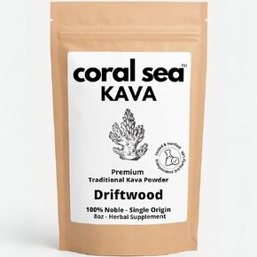 Kava Powder Noble Kava Kava Root Drink Vanuatu Traditional Grind Tea Calming Uplifting Heady Strong Natural Bitter Flavor Volcano Island's Secret 8oz in Saudi Arabia