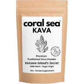 مسحوق الكافا مشروب جذر الكافا النبيل، شاي فانواتو التقليدي المطحون، مهدئ ومنعش، نكهة مريرة طبيعية قوية، سر جزيرة البركان، 8 أونصة in Kuwait