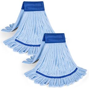 Large Microfiber Tube Mop Heads,Tube Wet Mop Refill (6 inch),Blue Heavy Duty Industrial Wet Mop Head Refill, Highly Absorbent,Commercial Mop Head Replacement,Machine Washable,Hardwood Floors(2) in Saudi Arabia