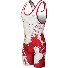 Matman USA The Splatter Men's & Boy's Wrestling - Weightlifting - Exercise Singlet - Made in the U.S.A. in Kuwait