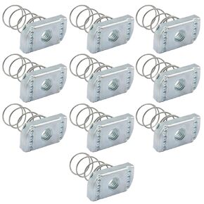 10 Pack Strut Channel Nuts, 3/8"-16 Stainless Steel Long Spring Nuts & Hardware Accessories for Unistrut Channels in Saudi Arabia