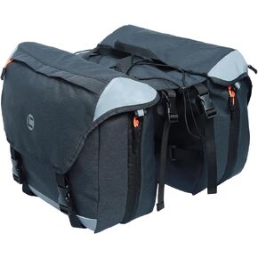 HOMPER حقيبة الدراجة Panniers 35L دراجة سرج حقيبة للرف الخلفي تخزين حقائب ركوب الدراجات الجبلية، حقيبة جذع الدراجة مع Panniers حقيبة تخزين الدراجة للركاب البقالة التسوق السفر الناقل، أسود in Kuwait