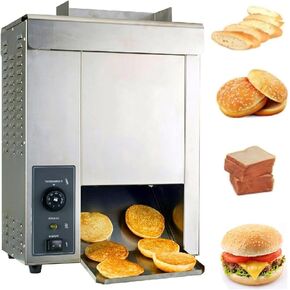 Commercial Burger Buns Toaster,Electric Vertical Burger Baking Machine,1400PCS/H,50-300℃ Adjustable,Automatic Conveyor Toaster,2000w in Kuwait