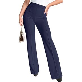 Agenlulu Wide Leg Dress Pants for Women Elastic High Waist Straight Leg Pants Business Casual Pull on Office Work Slacks in Kuwait