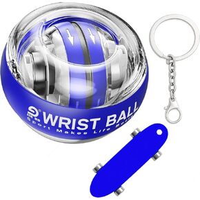 مجموعة كرة جيروسكوبية للمعصم ولوح تزلج بالأصابع - تمرين الساعد ذاتي البدء لقوة القبضة، وتمرين اليد والأصابع، (بدون أزرق فاتح)، وصالة الألعاب الرياضية المنزلية، والتمرين، وإعادة التأهيل in Kuwait