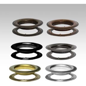 Micron Sheet Metal Curtain Grommets & Nup Teeth Washers, #15 (2" ID / 51mm), Black Painted Iron, 100-Set Pack, Heavy Duty for Drapery & Curtains in Kuwait