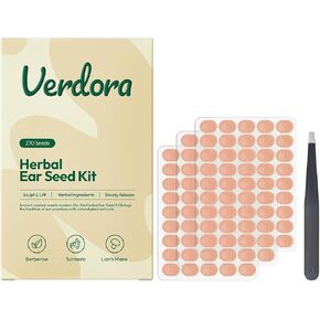 مجموعة الوخز بالإبر لبذور الأذن من فيردورا، 270 قطعة من الملصقات الأذنية مع ملاقط، تحديد الوجه وتوازن الجسم، العناية بالجمال in Kuwait