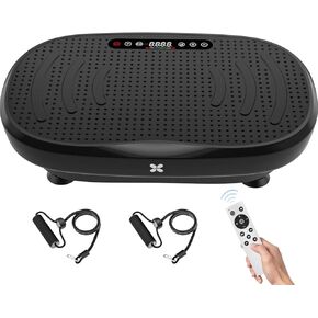 آلة تمرين لوحة الاهتزاز، منصة لوحة الاهتزاز للتصريف اللمفاوي، لوح اهتزاز قائم لتمرين الجسم بالكامل، لوحة اهتزاز لفقدان الوزن مع أشرطة مقاومة للنساء والرجال in Kuwait