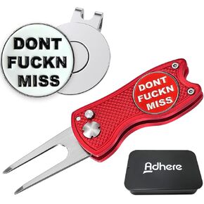 Adhere Golf Ball Markers & Divot Tools Personlized Enamel Ball Markers with a Magentic hat Clip,Unique Premium Golf Accessories Gift for Golfer. in Kuwait