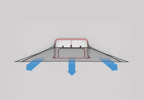 SmartBackstop للهوكي GEN 2، ممارسة Smart®. يتم ربطها مباشرة بالهدف ويمكن طيها عند عدم الاستخدام، 4 أقدام من التغطية الشبكية المتينة على جميع الجوانب، تناسب جميع أهداف الهوكي التنظيمية in Kuwait