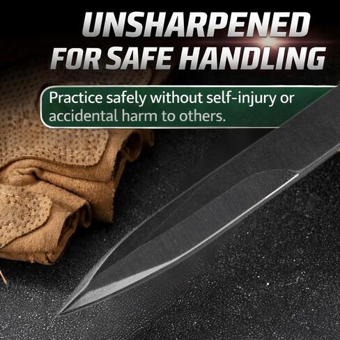 مجموعة أدوات الرمي المكونة من 3 قطع من Throwing Life، مجموعة أدوات تدريب صلبة من الفولاذ المقاوم للصدأ مقاس 9.06 بوصة (23 سم)، بسمك 6.7 مم، تصميم متوازن لممارسة الهدف والتدريب على المهارات في الهواء الطلق، لمسة نهائية سوداء مصقولة بالحجر in Kuwait