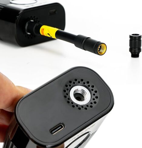 Hycline Mini Electric Bike Pump: 30s Fast Inflate 150 PSI High Pressure Gauge with Presta & Schrader Valve - Bicycle Tire Pump for Bikes Motorcycles Balls - Auto‑Stop Rechargeable Portable Air Pump in Kuwait