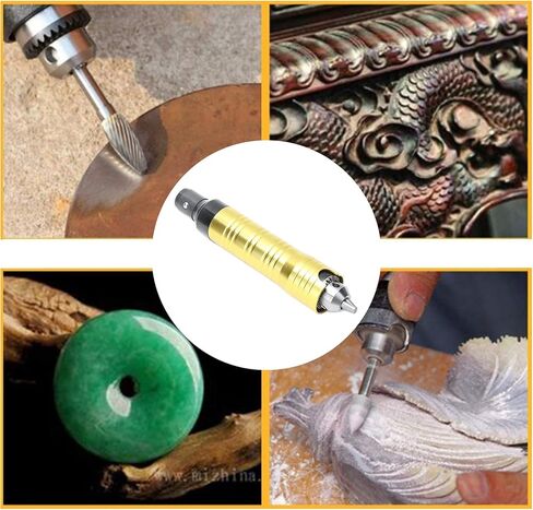 Garosa Flexible Shaft Handle, Aluminum Alloy Ergonomic Drill Tool for Engraving and Sanding with NSKNMB Bearing in Golden Finish in Saudi Arabia