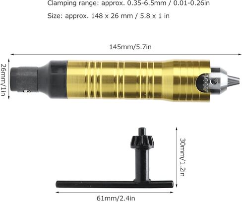 Garosa Flexible Shaft Handle, Aluminum Alloy Ergonomic Drill Tool for Engraving and Sanding with NSKNMB Bearing in Golden Finish in Saudi Arabia