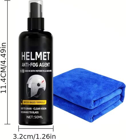 Anti Fog Spray for Glasses - Coating Protection Visor Barrier | Helmet Anti-Fog Spray | for Family Friends Women Cycling Motorcycle Biking Outdoor Commuter in Kuwait