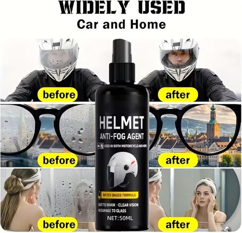 Anti Fog Spray for Glasses - Coating Protection Visor Barrier | Helmet Anti-Fog Spray | for Family Friends Women Cycling Motorcycle Biking Outdoor Commuter in Kuwait