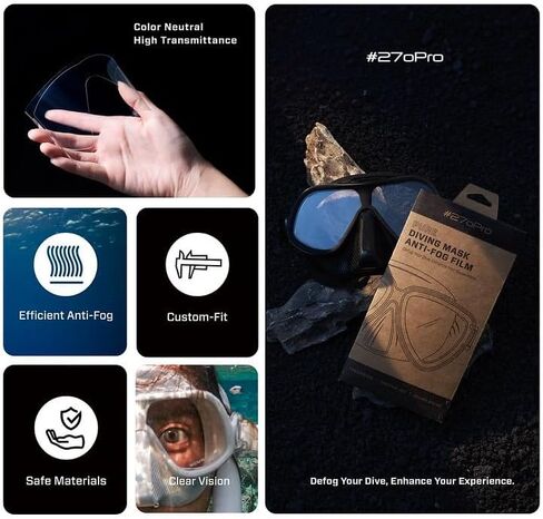 #270Pro - فيلم نقي مضاد للضباب لأقنعة الغوص APEKS | للغوص، والغطس، والغوص الحر in Kuwait