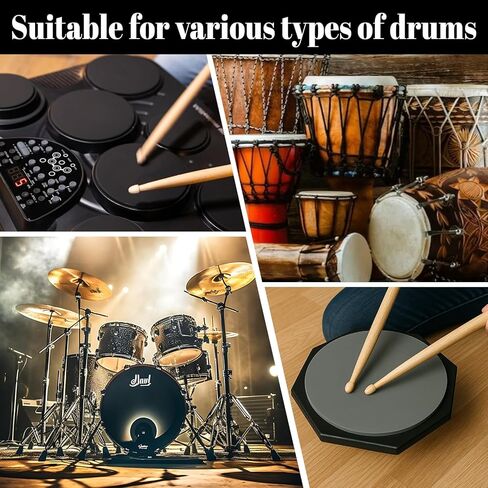 Drum Sticks Kids,5A Drumsticks for Drums,Oval Wood Tip Non-slip(1 Pair) in Kuwait