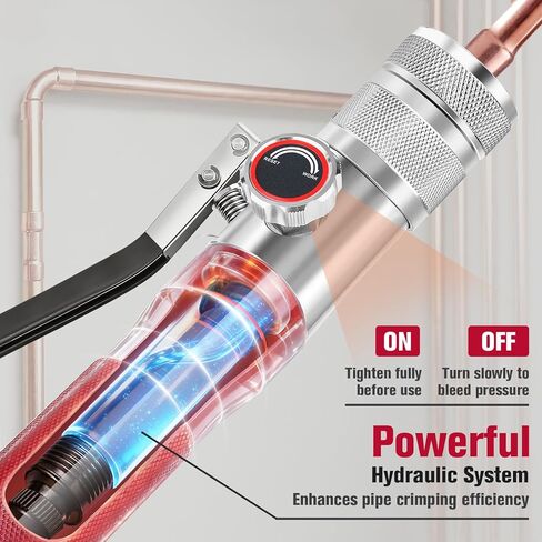 موسع الأنبوب الهيدروليكي، مجموعة أدوات التأرجح النحاسية HVAC لقطر 3/8 إلى 1-1/8 بوصة، 7 رؤوس توسيع الأنابيب، قاطع الأنابيب، أداة إزالة الأزيز لأنابيب النحاس والألومنيوم الناعمة in Kuwait